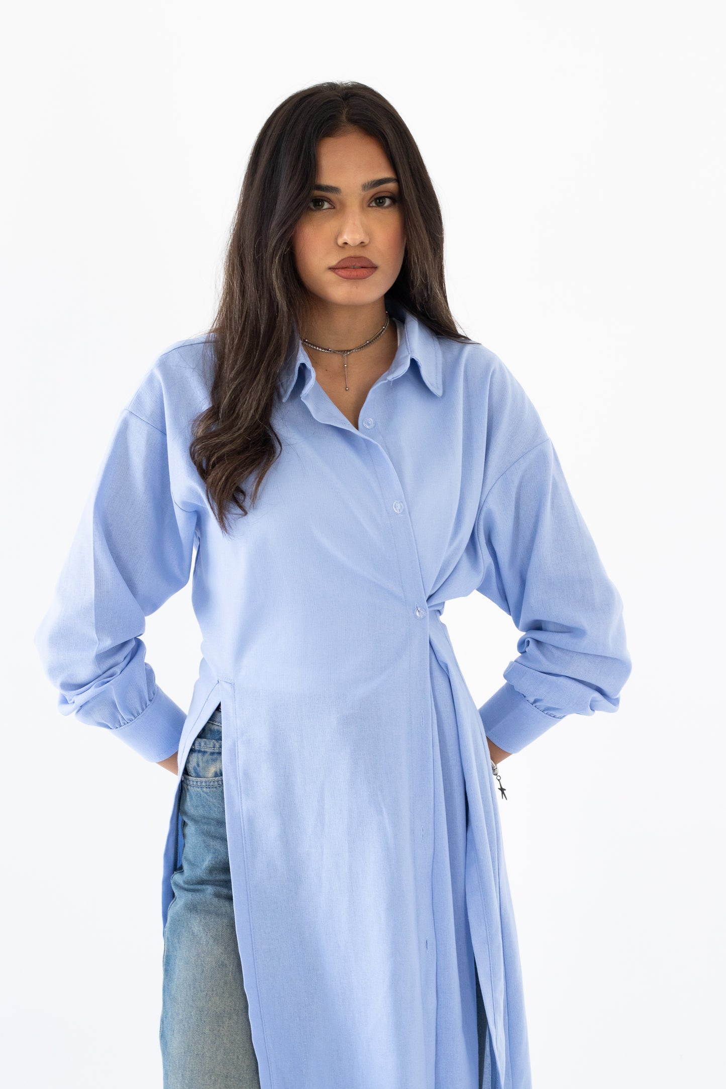 The Essential Linen Shirt In Blue