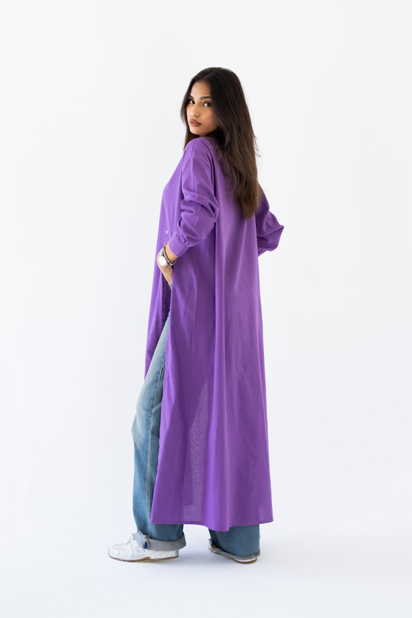 The Essential Linen Shirt In Purple