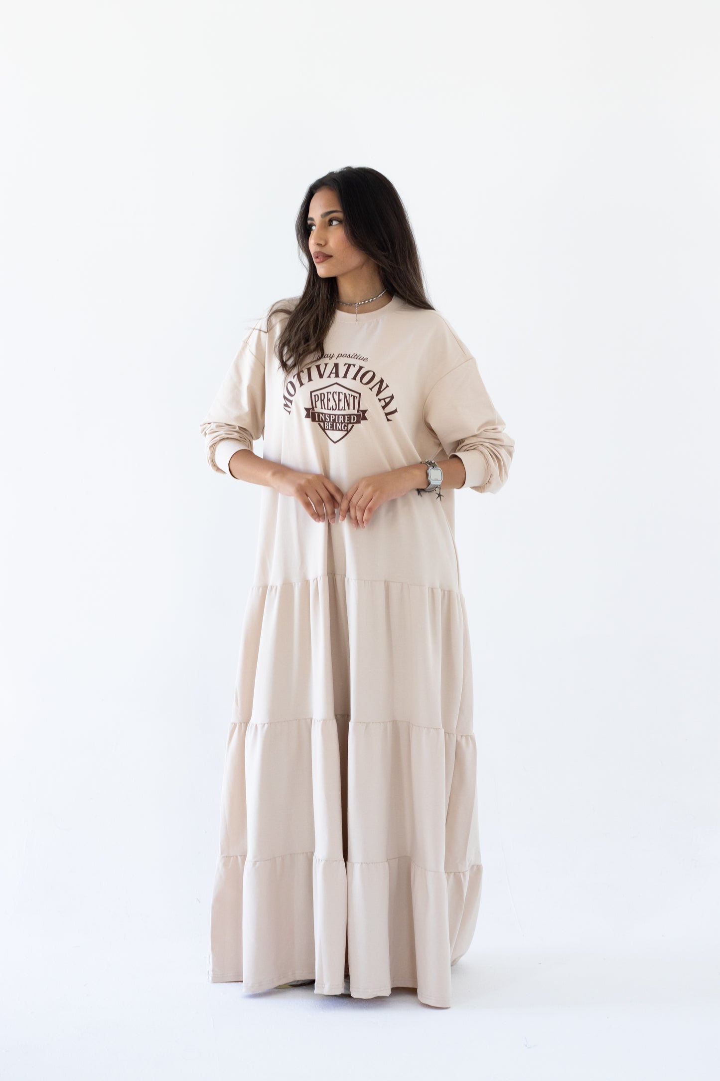 The Drift Dress In Beige