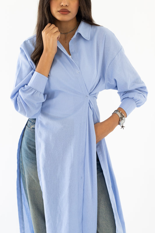 The Essential Linen Shirt In Blue
