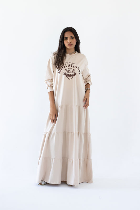 The Drift Dress In Beige