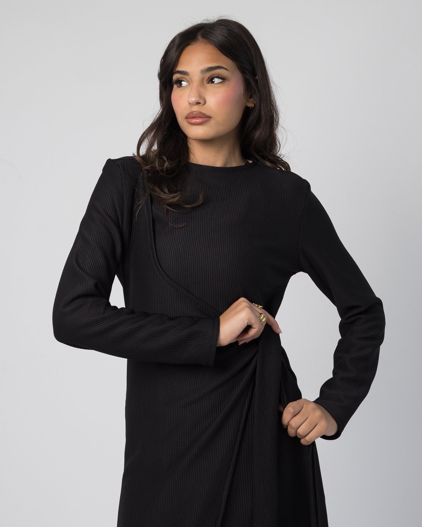 Vail Wrap Dress - Black