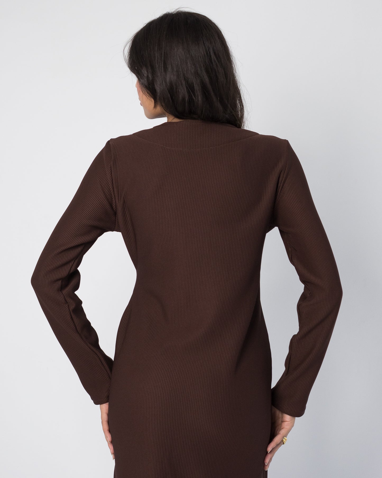 Vail Wrap Dress - Dark brown